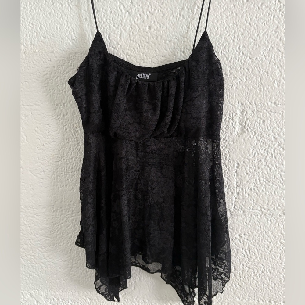 Black lace Flowy babydoll top